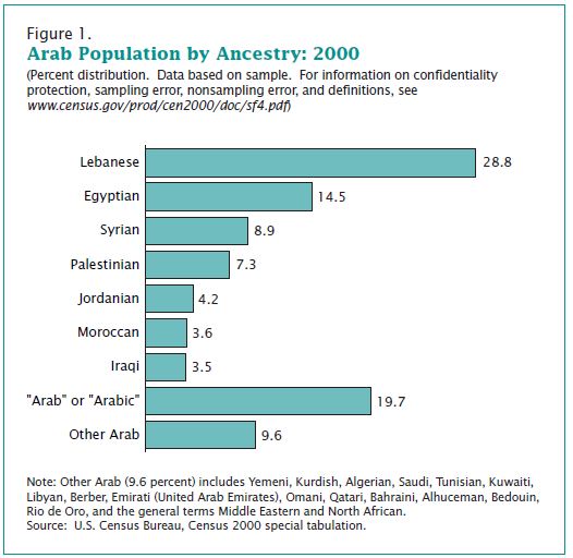 Arab Population by Ancestry - 2000